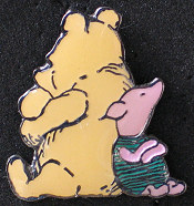 Classic Pooh and Piglet Sitting Back to Back