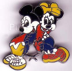 Mickey and Minnie Leaning Against Each Other #7