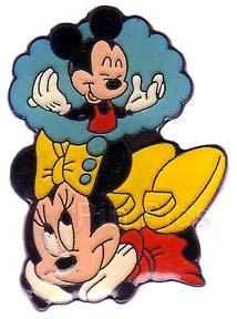 Minnie Dreaming of Mickey (Light Blue Cloud) #1