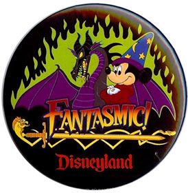 Fantasmic! Disneyland - Sorcerer Mickey and Dragon Button