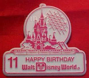 WDW - Original 11th Birthday / Monorail & Cinderella Castle - Plastic