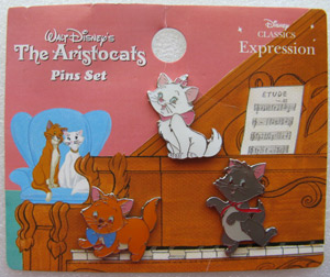 Japan - Marie, Toulouse & Berlioz - Aristocats - Disney Classic Expressions - 3 Pin Set - Sony