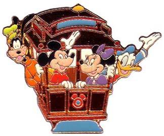 DIS - Mickey, Minnie, Donald and Goofy - Cable Car - San Francisco
