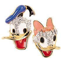 Swarovski Crystal - Donald & Daisy Duck Heads 2 Pin Set