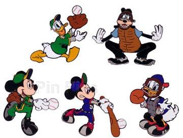 Disney Catalog - Mickey, Minnie, Donald, Daisy, Goofy Baseball - Sports Series Set #3