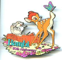 Disney Auctions - Bambi 60th Anniversary Framed Fan Card & Pin Set (Pin Only)