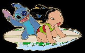 Disney Auctions - Lilo and Stitch Surfing (Gold Prototype)