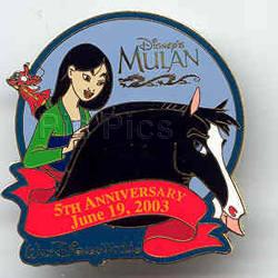 WDW - Mulan, Khan & Mushu - 5th Anniversary