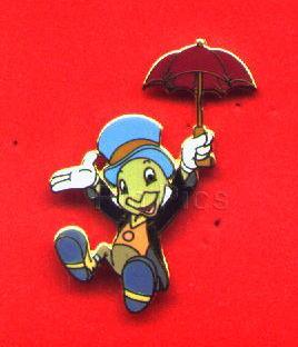 Jiminy Cricket Floating with Umbrella