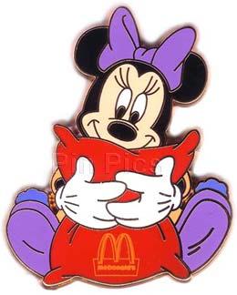 Bootleg - Minnie Hugging a Red McDonald's Pillow (Purple/Blue)