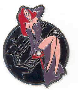 Jessica Rabbit in front of a Piano