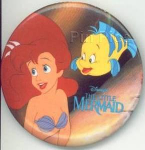 Ariel and Flounder Button