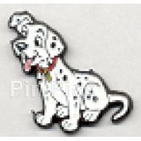 Dalmatian Puppy panting, one ear up