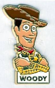 Toy Story - Woody Name Pin (White)