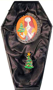 DLR - Haunted Mansion Holiday 2003 - Sally Ornament w/ Christmas Tree Pin Set