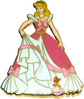 Cinderella's Transformation Wood Box Set (Cinderella in Pink Dress & Perla Mouse)