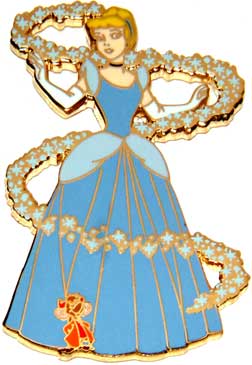 Cinderella's Transformation Wood Box Set (Blue Dress & Jaq the Mouse)