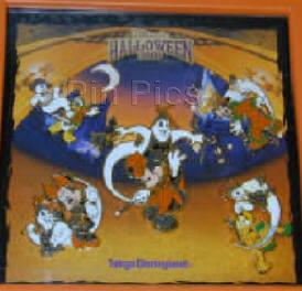TDR - Ghosts, Donald, Minnie, Mickey, Goofy & Pluto - Halloween 2003 - Pin Frame Set - TDL