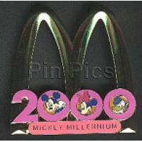 Boot Leg Pin ~ McDonald's Mickey Millennium - purple