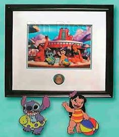 DCL - Pin Trading Under The Sea - Cruisin' with Lilo and Stitch Framed set