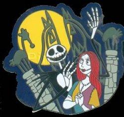 Nightmare Before Christmas - Jack and Sally with Moon