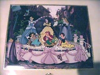 WDW - Ariel, Cinderella, Belle & Aurora - Princess - Parti Gras 2003 - Framed Set