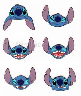 Disney Auctions - Stitch Expression 6 Pin Set