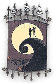 Disney Auctions - Nightmare Before Christmas Jack and Sally Silhouette Against the Moon