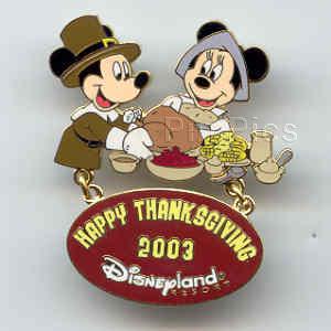 DLR - Happy Thanksgiving 2003 (Mickey & Minnie) Dangle