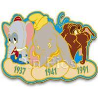 WDW - Elmer, Dumbo & Tantor - Elephants - Journey Through Time Pin Event 2003 - Artist Proof
