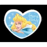 Sleeping beauty Aurora Heart Plastic Button