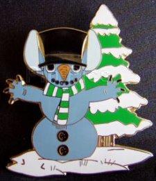 Stitch as a Snowman WINTER Extra Large Fantasy pin