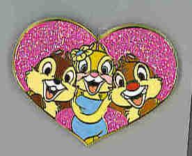 JDS - Chip, Dale & Clarice - Pink Heart - Valentine 2004