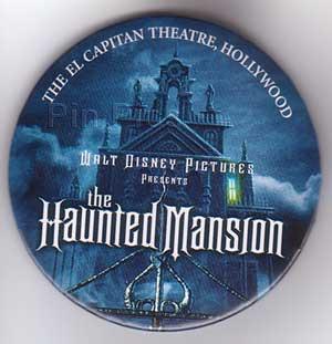 Haunted Mansion Button - El Capitan Theatre Movie Premier
