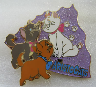 M&P - Marie, Berlioz & Toulouse - Aristocats - Sweet Friends Heart - From a 5 Pin Set