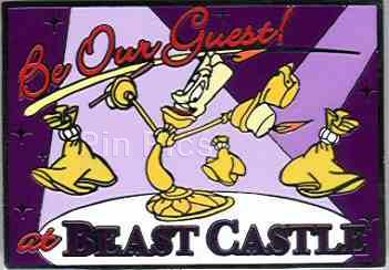 Disney Auctions - Postcard Series #3 (Lumiere at Beast Castle) Silver Prototype