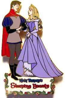 Disney Auctions Sleeping Beauty - Purple Dress - Gold Pin