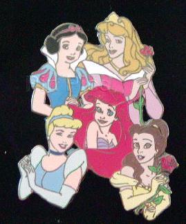 Disney Auctions - DISNEY PINS Five Princesses Pin Silver Prototype