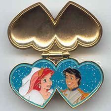 Two Hearts Ariel and Eric Jeweled Hinged Artist Proof
