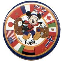 Tourist Mickey Epcot Button