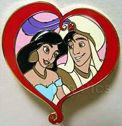 Disney Auctions - Aladdin & Jasmine Heart