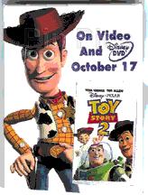 Toy Story 2 Video & DVD release Button featuring Woody