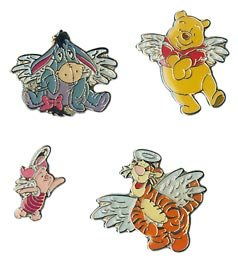 JDS - Pooh, Piglet, Eeyore & Tigger - Angels - Mini 4 Pin Set
