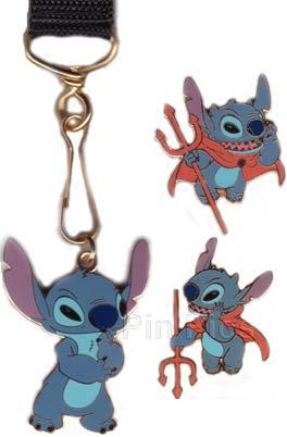 Disney Auctions - Stitch with Devils Lanyard & Pins