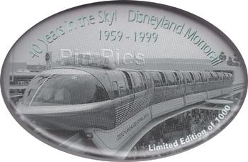 DLR Cast Member - 40th Anniversary Button (Monorail)