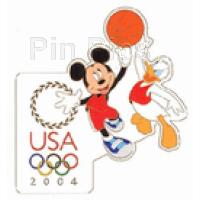 WDW - Mickey & Donald - Basketball - USA Olympic Logo 2004