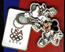 WDW - Mickey & Goofy - Tennis - USA Olympic Logo 2004