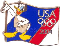 USA Olympic Starter Lanyard Pin - Donald Duck