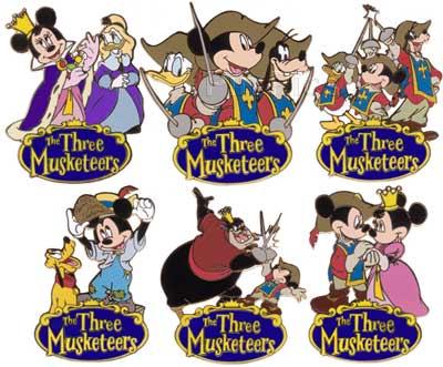 Disney Auctions - The Three Musketeers 6 Pin Set