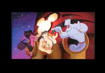 DCL - A Villainous Voyage Pin Cruise - Small Frame Set (Jafar, Aladdin & Genie)